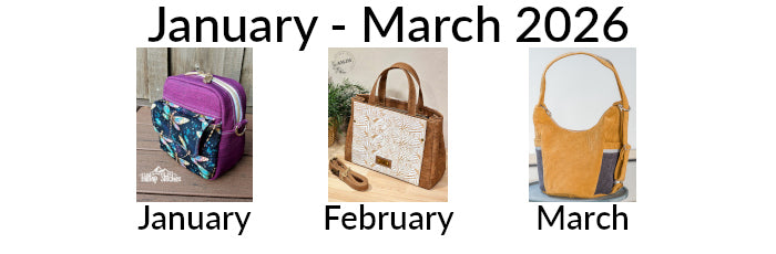 Three bags for January, February, and March 2026 on a white background.