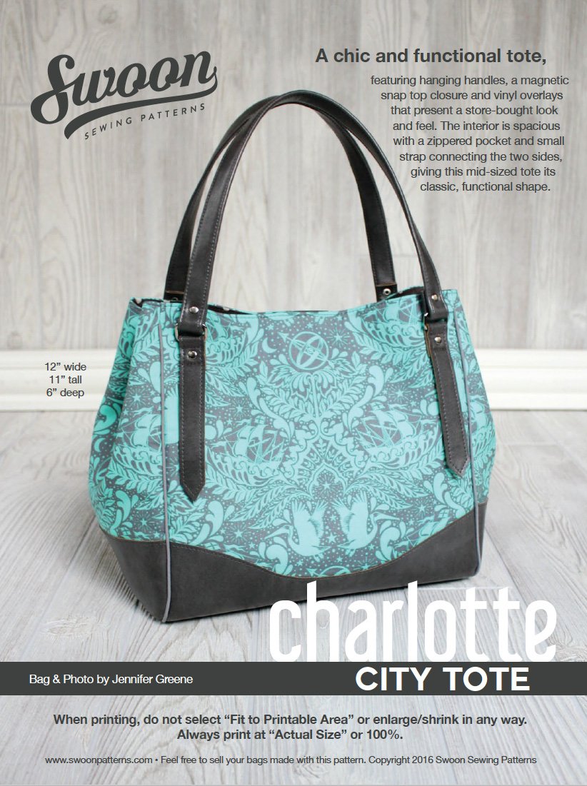Classic Tote Bag Sewing Pattern One Size Instant Download -  UK